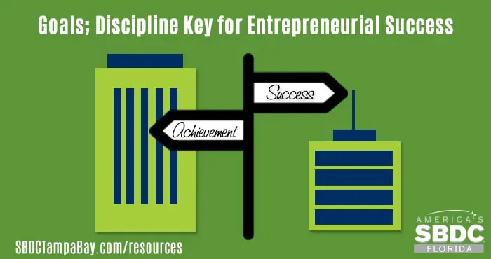 Goals; Discipline Key for Entrepreneurial Success
