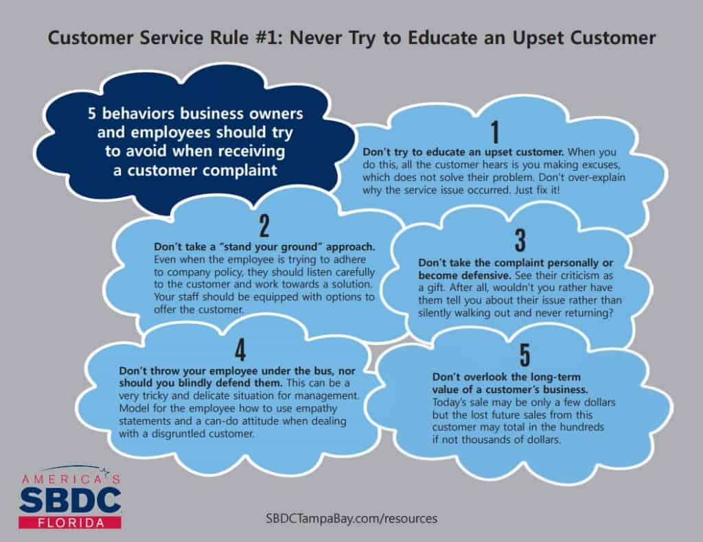 Customer Service Rule #1: Never Try to Educate an Upset Customer