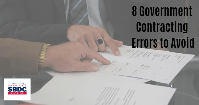 8 Government Contracting Errors to Avoid