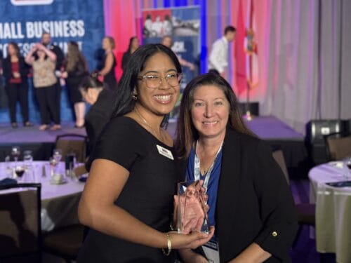 Stephanie Ordonez (left) with Stacey Dadd, Florida SBDC at USF Associate Director